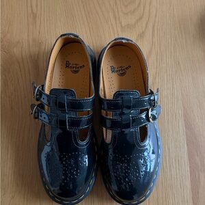 Dr. Martens Black Patent Double-Strap Mary Janes